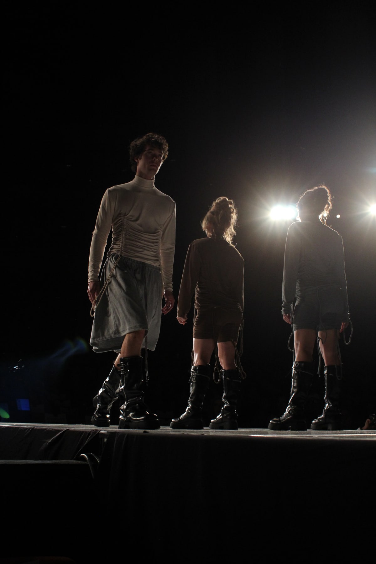 Runway — low angle, dark